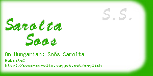 sarolta soos business card